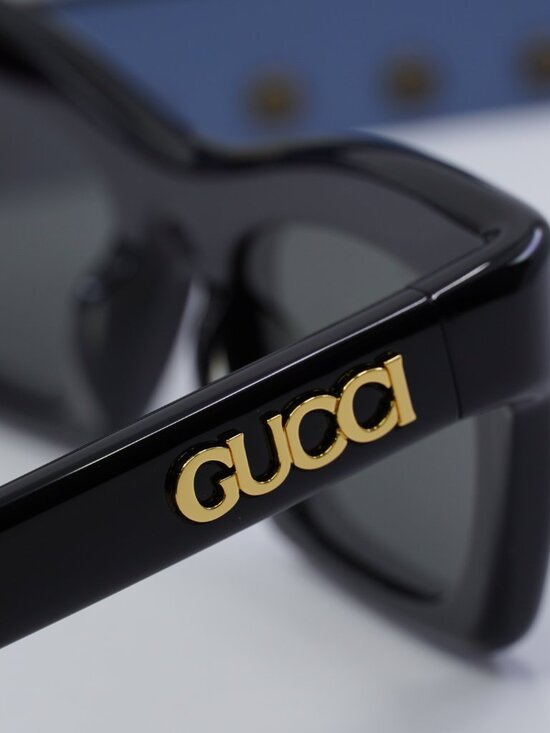 Exclusive Sale! Gucci GG1773S 001 Cat Eye Sunglasses - Black / Grey